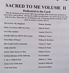 Sacred to Me, Volume II, Preludes for Organ, Organ Book