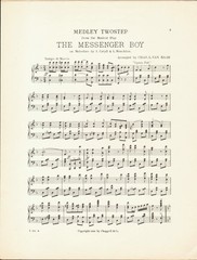The Messenger Boy 1901 CHAS. L VAN BAAR Medley Two Step Sheet Music! THEATRE!