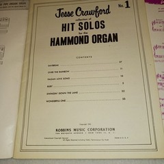 Hammond Organ Music Lot 5 Music Books Coleman Crawford Mills Harms Sacred Songs