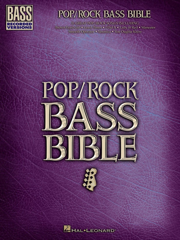 Pop Rock Bass Bible Bass Guitar Tab Intermediate Sheet Music Lyrics Book