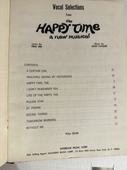The Happy Time Vocal Selections Kander & Ebb 1968 Broadway Sunbeam Valando Music