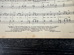 Yesterday Sheet Music by Lennon & McCartney – Performed by The Beatles 1965 VG+