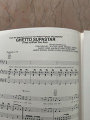 PRAS MICHEL sheet music GHETTO SUPASTAR from film BULWORTH (1998) 6 pages (NM)