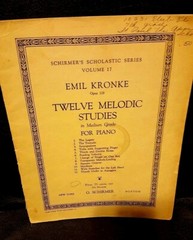 Schirmer&rsquo;s scholastic series #17, sheet music book, Emil Kronke, 1917