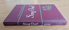 Sing Out! A Singing School illustrated edition 1950 Music Notes Vintage Book