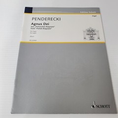 Agnus Dei Penderecki Sheet Music From Polish Requiem For Organ Songbook Schott