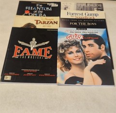 Movie Soundtrack Songbook Lot of 7 Grease Fame Tarzan Forest Gump Walk the Line