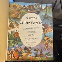 Voices Of The World Piano And Vocal Music Hardcover Book Vintage 1963