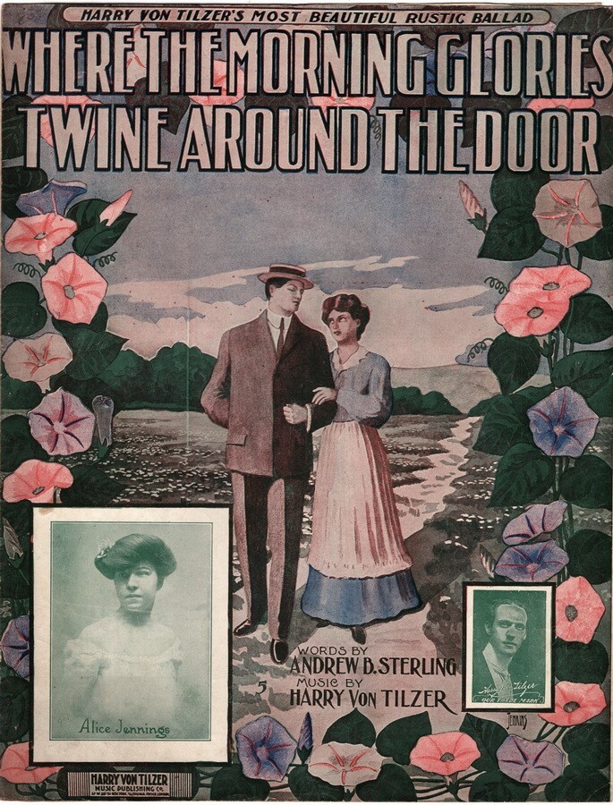 Where The Morning Glories Twine Around The Door, 1905, Antique Sheet Music 3rd