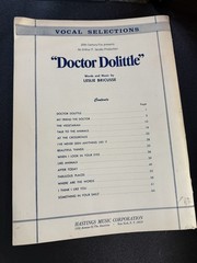 Doctor Dolittle Vocal Song Book Sheet Music Professional 20th Century Fox 1967