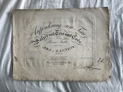 Lanner Joseph Aufforderung Zum Tanz Diabelli Sheet Music SLösch Wien Engraving