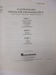 Claude Bolling Sonata for Two Pianists No 2 Piano String Bass Drums Sheet Music
