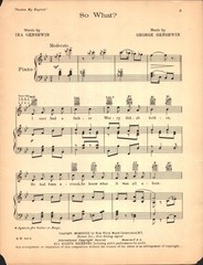 1933 GEORGE GERSHWIN / PARDON MY ENGLISH Broadway sheet music SO WHAT?