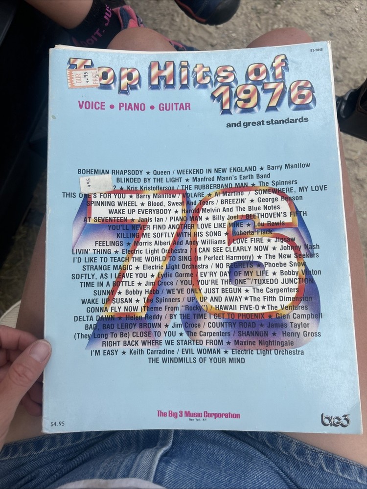 Top Hits And Great Standards Of 1976: Vocal/Piano Words Chords Music