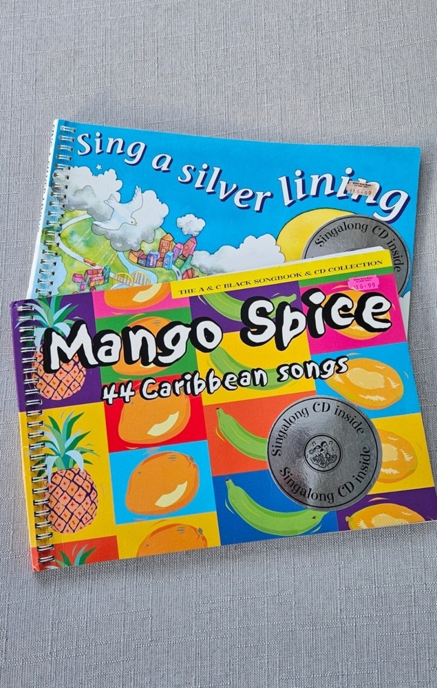 Two Songbooks – Mango Spice And Sing A Silver Lining Piano/vocal Music +CD VGC