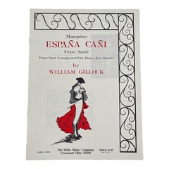 Marquino Espana Cani Gypsy Spain Songbook Piano Duet One Piano 4 Hands Gillock