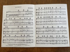 Yesterday sheet music~Paul McCartney~John Lennon~1965~Maclen Music~4 page~8.5×11