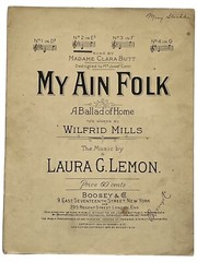 1904 Sheet Music MY AIN FOLK Laura G. Lemon Wilfrid Mills Madame Clara Butt
