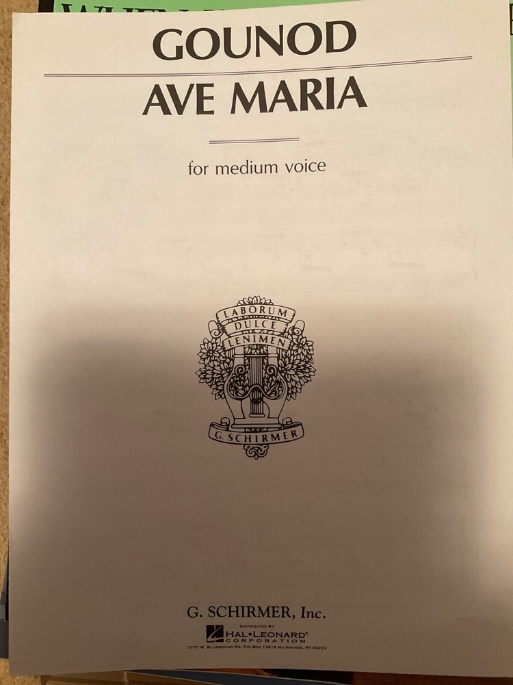Ave Maria For Medium Voice, Charles Gounod English Sheet music New