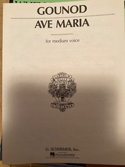 Ave Maria For Medium Voice, Charles Gounod English Sheet music New