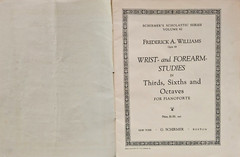 Antique 1917 Schirmer&rsquo;s Scholastic Wrist and Forearm Studies Piano Exercises