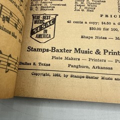 Vintage 1952 “Solid Rock” Christian Hymnal Song Book Shape Notes