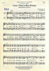 Lord, I Want to Be a Witness SATB Sheet Music with Medium Solo A Cappella