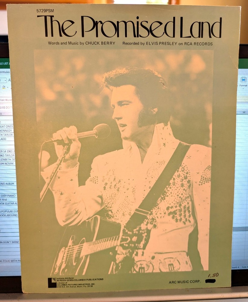 PROMISED LAND Elvis Sheet Music Copyright 1965 RARE