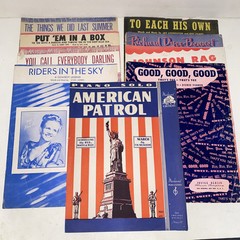 Vintage 1940s Sheet Music Mixed Lot of 50 Disney WWII Era Musicals Solos Rare