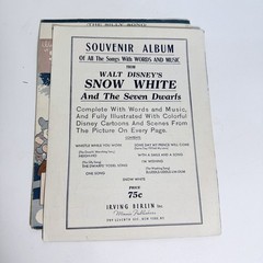 Lot Of 6 Walt Disney Movie 1937 Sheet Music Snow White Irving Berlin Great