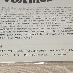 Original Vox Musical Instruments Catalog 1968 Beatles Cover Used From Music Shop