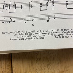 1972 Dick James Unlimited – The New Big 75, Thick Sheet Music Book For Piano
