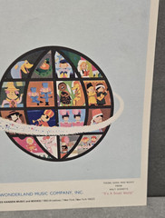 1963 Walt Disney&rsquo;s It&rsquo;s A Small World Sheet Music By Richard & Robert Sherman