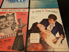 Vintage Sheet Music LOT 1940&rsquo;s Don Ameche Betty Grable Carousel Art Deco Covers