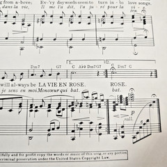 La Vie En Rose Sheet Music Piano Lyrics Chords Louiguy Mack David 1947