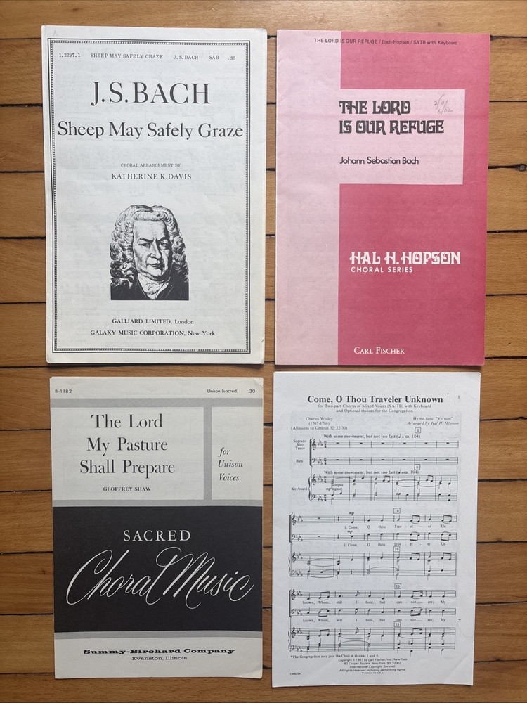 Sacred Choral Octavo Bundle- Bach, Shaw, and Wesley Texts | SATB + Unison Choir