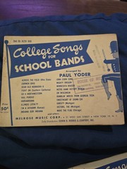 College Songs for School Bands 2nd Eb Alto Saxophone 1951 By Paul Yoder Melrose