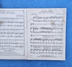 Reckless Daddy GONNA MAKE A WRECK Out-a You 1924 J Russel Robinson Sheet Music!