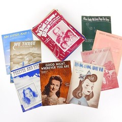 Vintage Sheet Music Lot 6 lbs. 1940&rsquo;s Wall Art Decor Amazing Graphics Framable