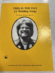 Scott Wesley Brown This Is The Day A Wedding Song Sheet Music Vintage 1978