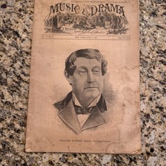 Music & Drama Vol II No. 9 New York, June 3, 1882 32 Pages – 11×16”