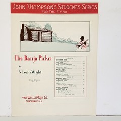 Vintage 1936 The Banjo Picker Piano Sheet Music by N Louise Wright