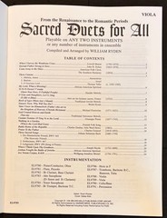Sacred Duets for All Viola Sheet Music William Ryden Ensemble Book