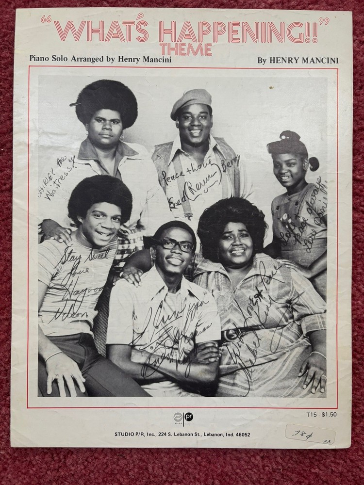 « What&rsquo;s Happening! » Theme Sheet Music-Piano Solo by Henry Mancini 1976