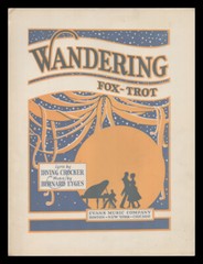 WANDERING Crocker/Eyges 1921 Dancing Couple Fox-Trot Vintage Sheet Music