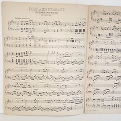 Vintage 1926 Poet and Peasant Overture Sheet Music Unexcelled Edition by Suppe