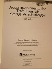 Accompaniments for The French Song Anthology-High Voice 2 CD&rsquo;s-The Vocal Library