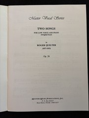 Roger Quilter Two Songs Op 26 Low Voice Vocal Solo Sheet Music
