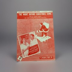 1952 GENE AUTRY « THE NIGHT BEFORE CHRISTMAS SONG » HOLIDAY SHEET MUSIC ACCORDION