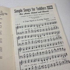 SIMPLE SONGS for TODDLERS ~ 1959 Songbook with Music Lyrics VOLUME 2